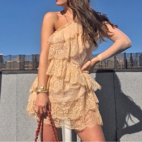 House of Harlow 1960 x Revolve Lace One Shoulder Mini Dress - Picture 3 of 9